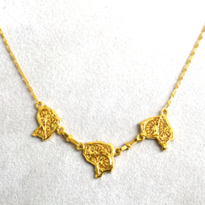 Collier 3 Cartes de la Guyane Filigranées