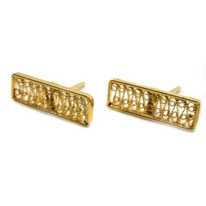 Boucle d'Oreille Rectangle Filigrané