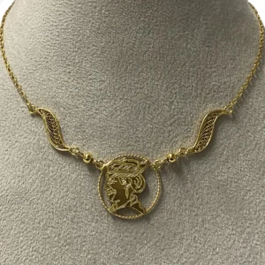 Collier Tête Cayennaise - Filigrane - Boule en or